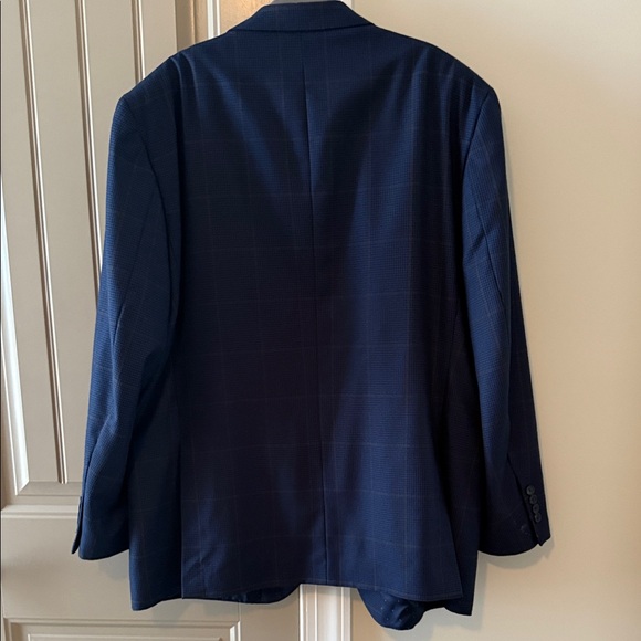 Alan Flusser Dark Blue plaid Blazer - Picture 5 of 5